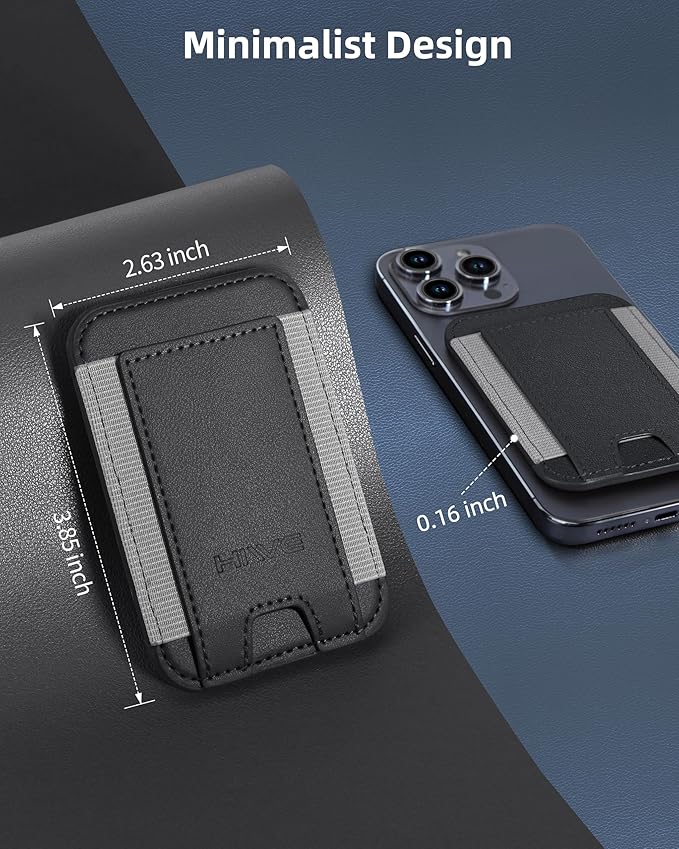 HiWe for MagSafe Wallet: 7-Card Holder, RFID Blocking, Strong Magnet for iPhone 12-17 Series, Slim, 1 Slot