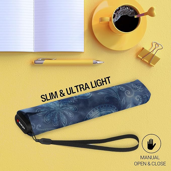 Knirps US.050 Ultra Light Pocket Size Manual Rain Umbrella with Carrying Case