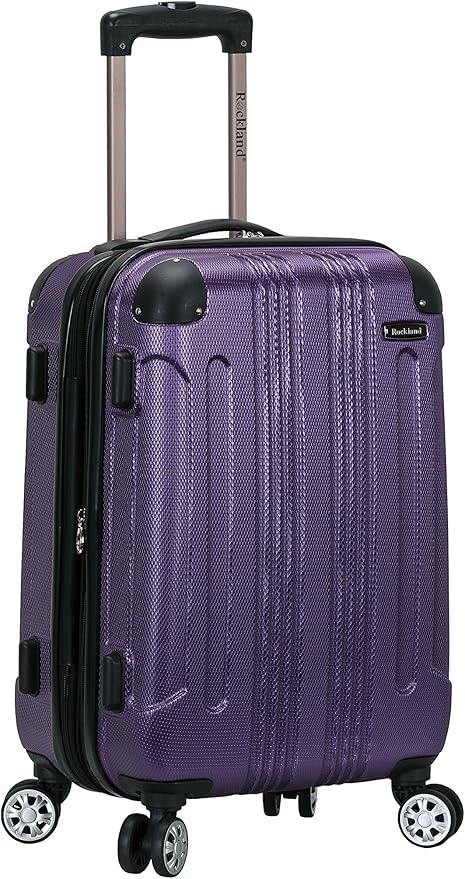 Rockland London Hardside Spinner Wheel Luggage, Carry-On 20", Purple