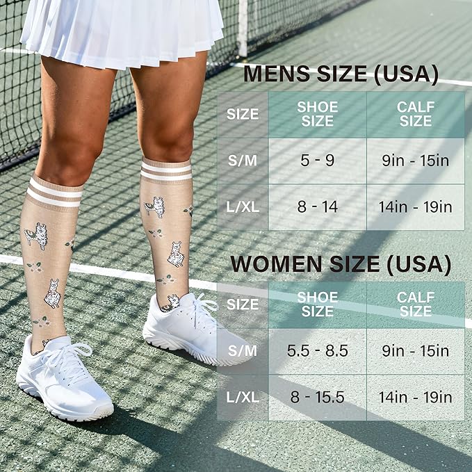 Acture 6 Pack Compression Socks for Women and Men - Knee High for Medical, Running, Nurses, Travel