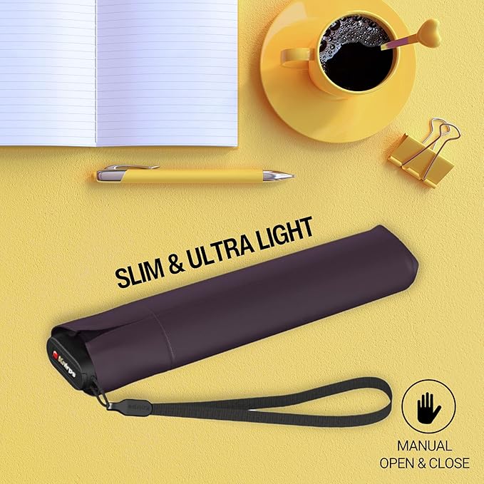 Knirps US.050 Ultra Light Pocket Size Manual Rain Umbrella with Carrying Case