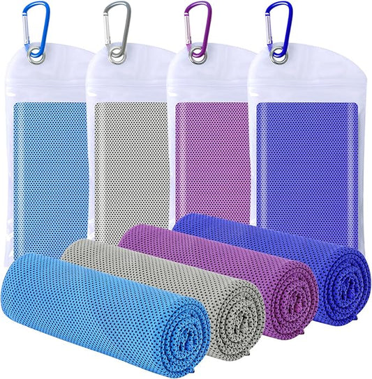 Cooling Towels for Neck and Face - Soft Breathable Chilly Towel, Sweat Wraps, Cool Rags Quick Dry Towel for Hot Weather, Workout, Sports, Yoga, Gym, Hiking, Running, Trips, Golf