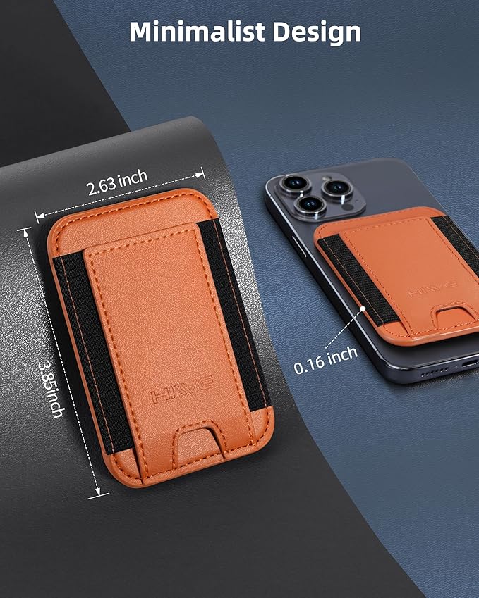 HiWe for MagSafe Wallet: 7-Card Holder, RFID Blocking, Strong Magnet for iPhone 12-17 Series, Slim, 1 Slot