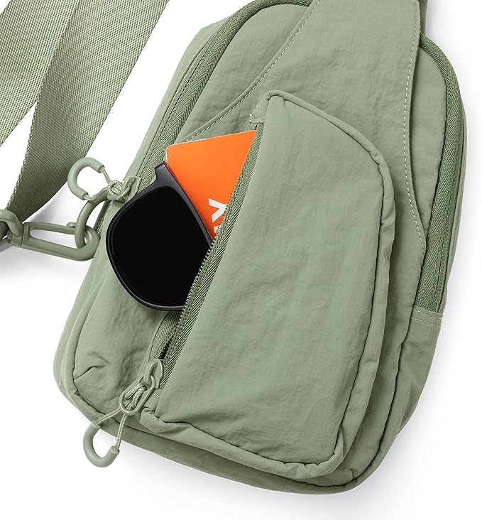ODODOS Sling Bag with Adjustable Straps Crossbody Chest Bag Lightweight Backpack for Casual Traveling Hiking
