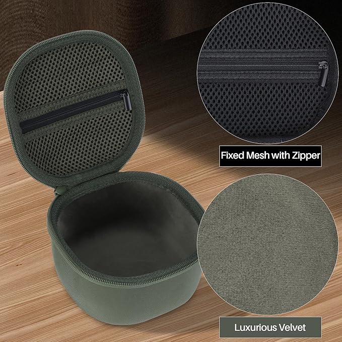 Lebakort Storage Case Compatible with Walkers Razor Slim/PROHEAR 066 030 Electronic Shooting Earmuff Hearing Protection Muff (Army Green Case)