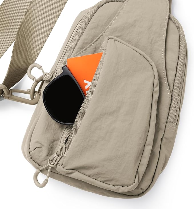 ODODOS Sling Bag with Adjustable Straps Crossbody Chest Bag Lightweight Backpack for Casual Traveling Hiking