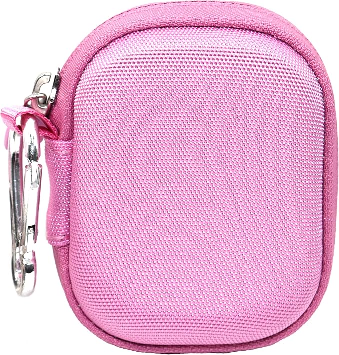 Case for TAGRY X08 Bluetooth Headphones True Wireless Earbuds 60H, mesh Pocket for Charge Cable (Pink)