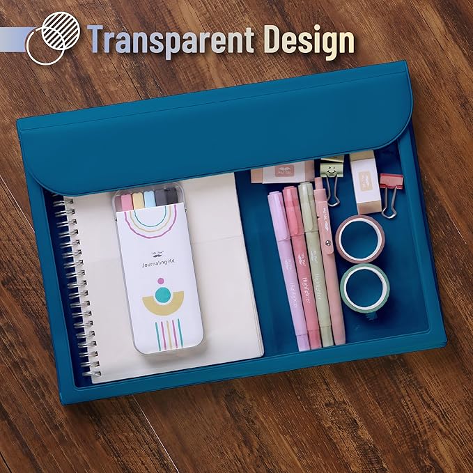 Mr. Pen- File Folder, Blue Plastic File Folders Letter Size, Document Folder