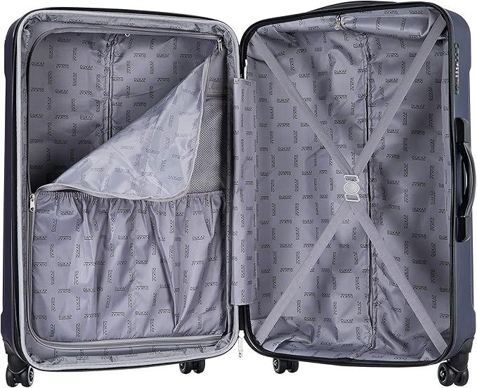 DUKAP INTELY Hardside Luggage Set with Spinner Wheel | Spacious Traveling Suitcase, Travel Suitcases with TSA Lock and Ergonomic GEL Handle | 2 Piece Set (20"/28") | Blue