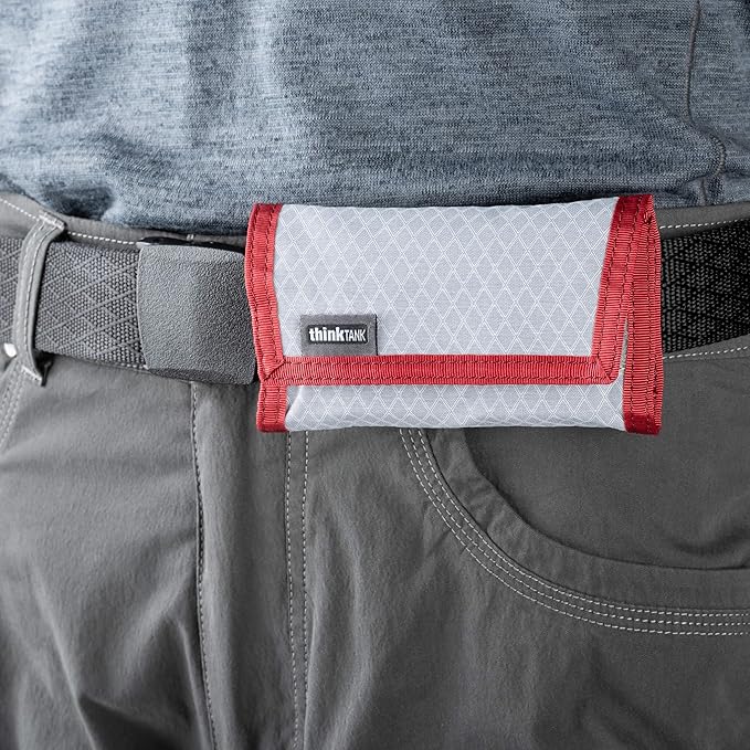 Think Tank Memory Card and Battery Wallet, Holds 2 CF or 4 SD Memory Cards (Chili Pepper Red)
