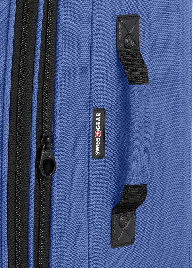 SWISSGEAR Sion Softside Expandable Spinner Luggage Durable Lightweight Travel Suitcase, Regatta, Checked-Large