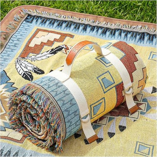 2 in 1 Extra Large Camping Blanket Outdoor Picnic Yoga Mat Lightweight Car Essential Roadtrip Gadget Rv Accessories Glamping Tent Gear Must Haves Hiking Stuff Backpacking Necessities Women Beach Gift
