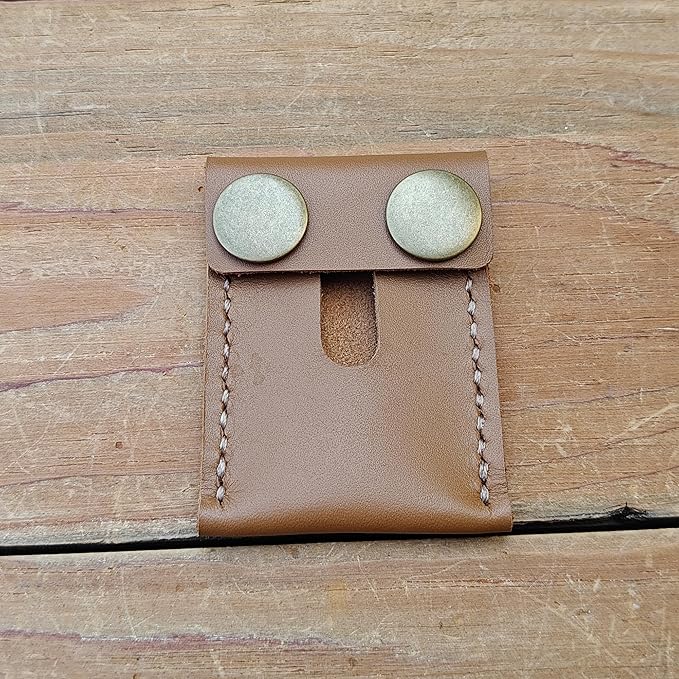 Handmade Leather Safety Razor Cover, Double Edge Head Case, Travel Protection Accessory (Yellow)