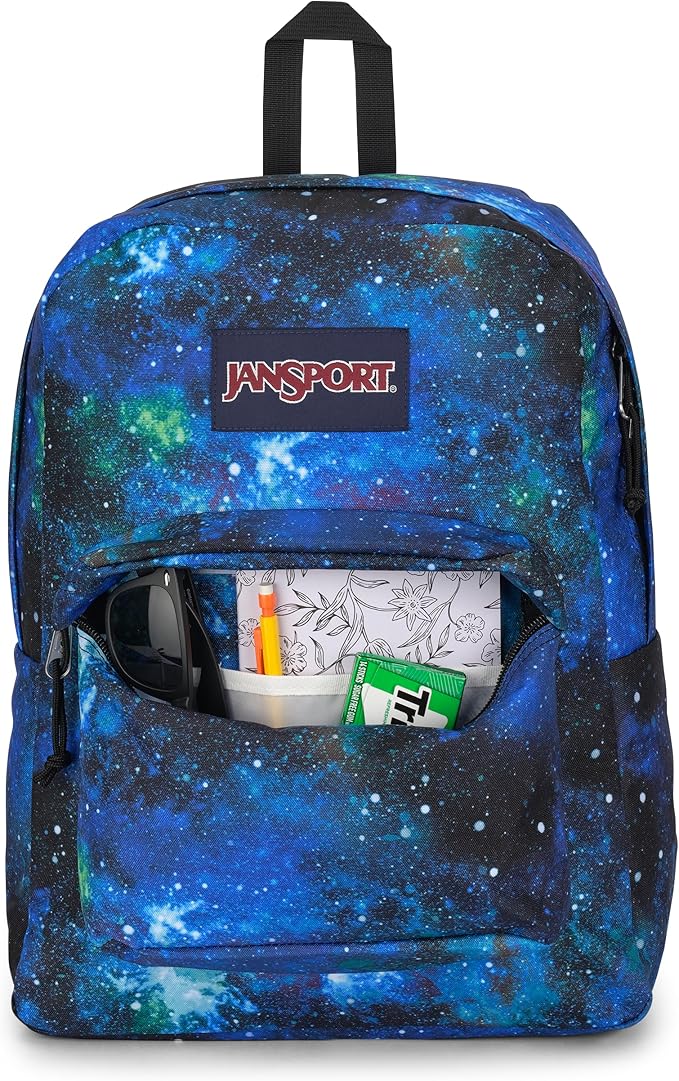 JanSport SuperBreak One Backpacks - Durable, Lightweight Bag with 1 Main Compartment, Front Utility Pocket with Built-in Organizer - Premium Backpack, Galaxy