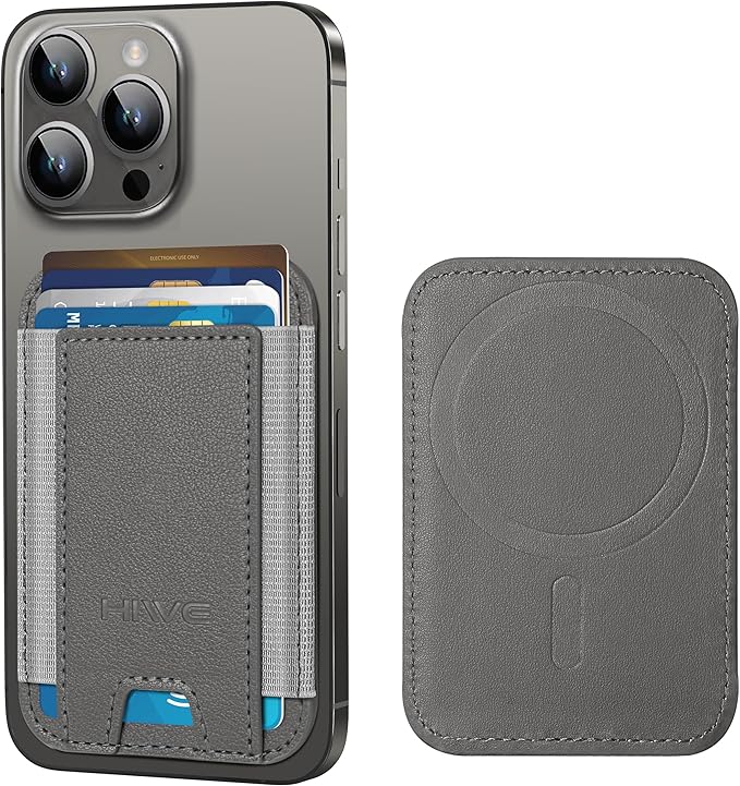 HiWe for MagSafe Wallet: 7-Card Holder, RFID Blocking, Strong Magnet for iPhone 12-17 Series, Slim, 1 Slot