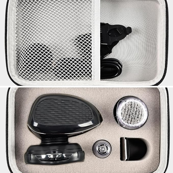 Boobowl Head Shaver Case for Freebird FlexSeries, for Remington Balder Pro XR7000, for SHPAVVER and for Cyruzi Bald Head Shavers, Hair Clipper Storage Bag for Blades & Accessories, Black(Box Only)