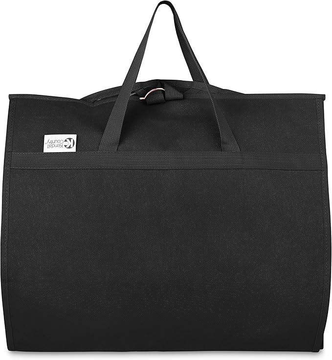 Waterproof Hanging Garment Bag 35 inch Clothes Bag with Gusset, 5 Pockets & Side Zip for Dance Costumes, Theatre, Beauty Pageants & More. Best for younger performers with small costume pieces.