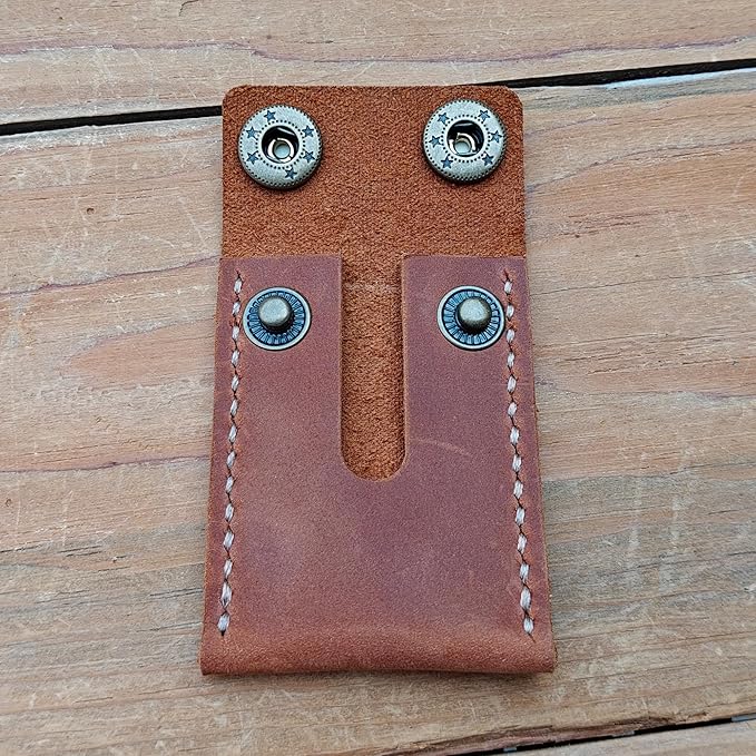 Handmade Leather Safety Razor Cover, Double Edge Head Case, Travel Protection Accessory (Brown)