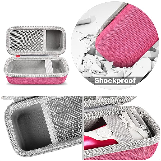 Case Compatible with Panasonic ES-AWL8AV/ES-AWL6AG/ES-WL60-G Electric Shaver for Women Cordless 3 Blade Razor Pop-Up Trimmer Close Curves. Ladies Shave Razors Holder Fits for Charger -Pink (Box Only)
