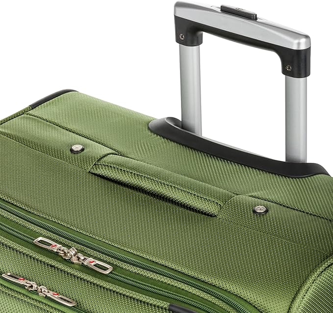 SWISSGEAR Sion Softside Expandable Spinner Luggage Durable Lightweight Travel Suitcase, Evergreen, 2-Piece Set (Carry-On/Large)
