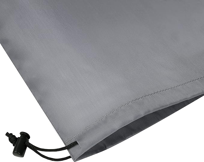 PALTERWEAR Drawstring Pouch with Toggle (12 x 16 Inch, 6 Pack, Grey) Nylon Cinch Bag for Travel, Gym, Shoes and Storage