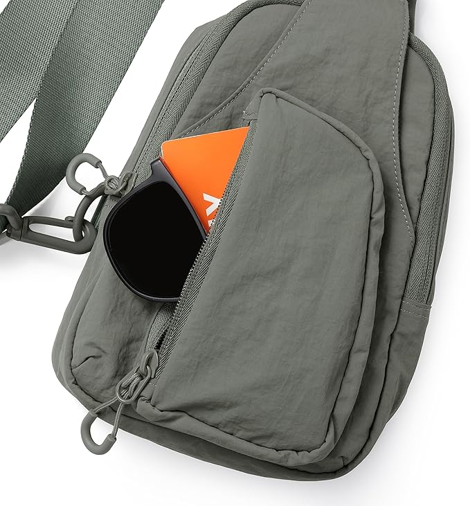 ODODOS Sling Bag with Adjustable Straps Crossbody Chest Bag Lightweight Backpack for Casual Traveling Hiking