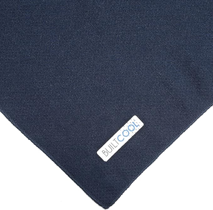 BUILTCOOL Adult Cooling Towel - Men & Women Chilly, Lightweight, Soft, Neck and Face Cooling Towel for Sport, Camping, Hunting, One Size, Navy, 1 Pack