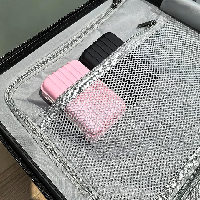 Travel Soap Dish Holder with Lid for Shower Travel Soap Case Draining Soap Box Container for Traveling, Camping, Hiking, Gym, Portable, Leakproof, Pink